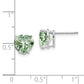 Heart Green Quartz Post Earrings - WBC