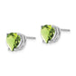 Heart Peridot Post Earrings - WBC