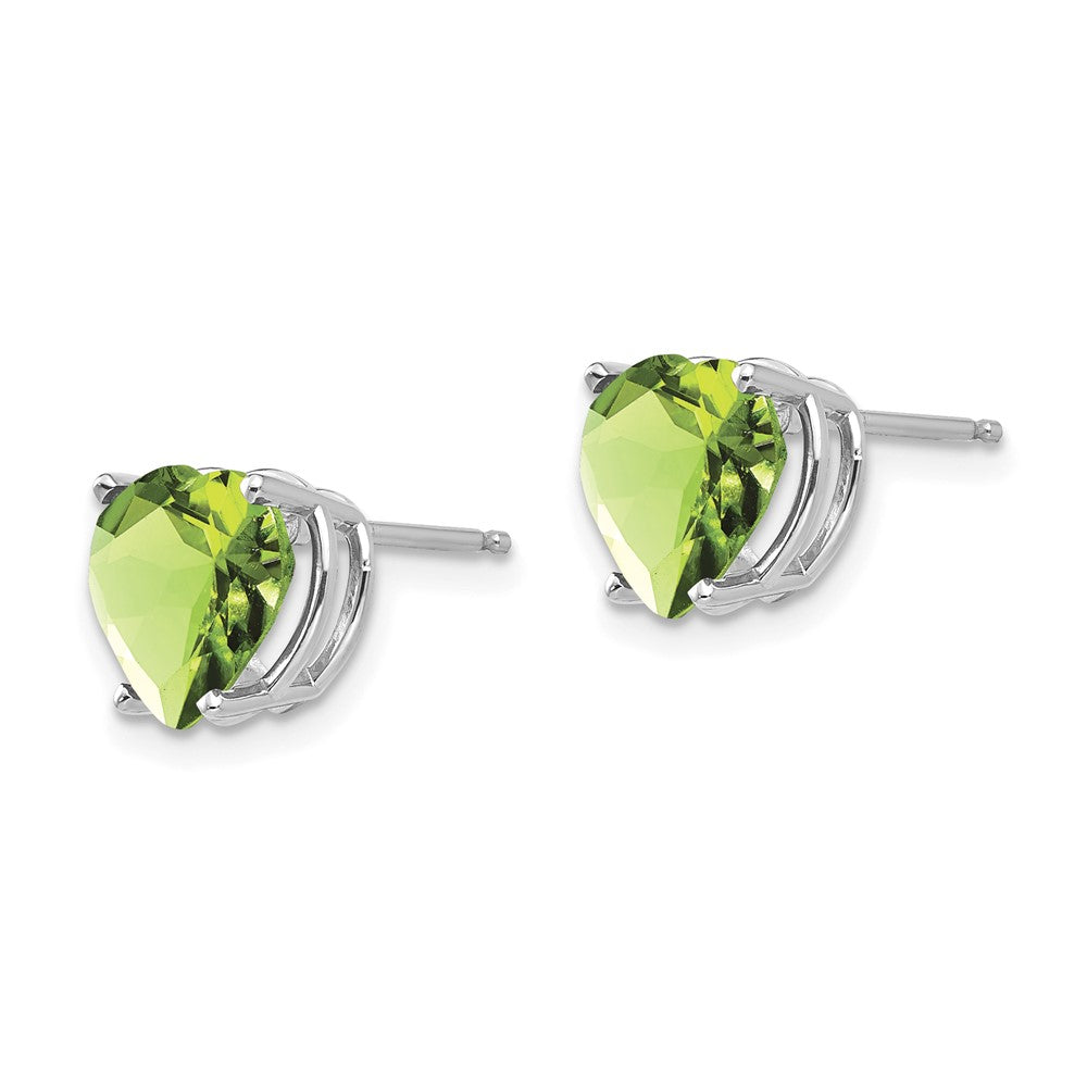 Heart Peridot Post Earrings - WBC