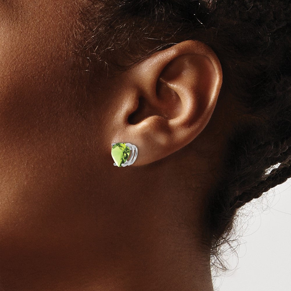 Heart Peridot Post Earrings - WBC