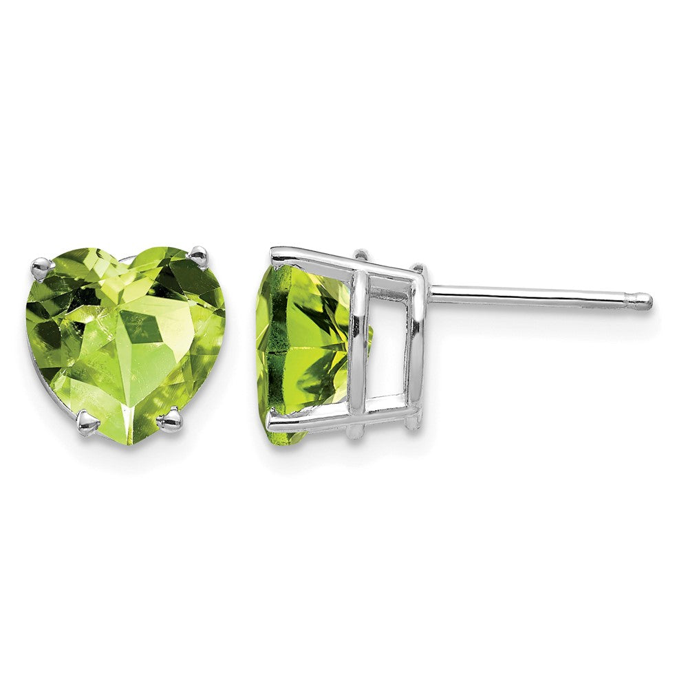 Heart Peridot Post Earrings - WBC