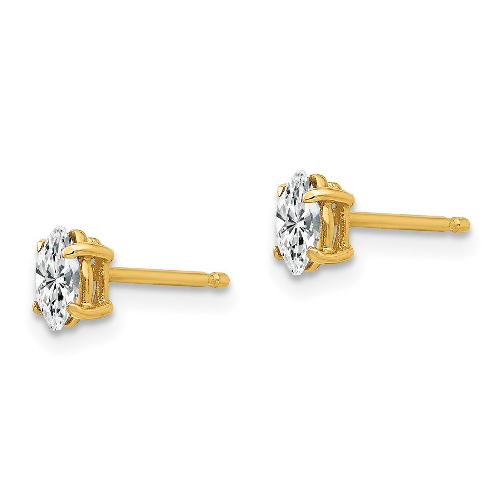 Marquise Cubic Zirconia Post Earrings - WBC