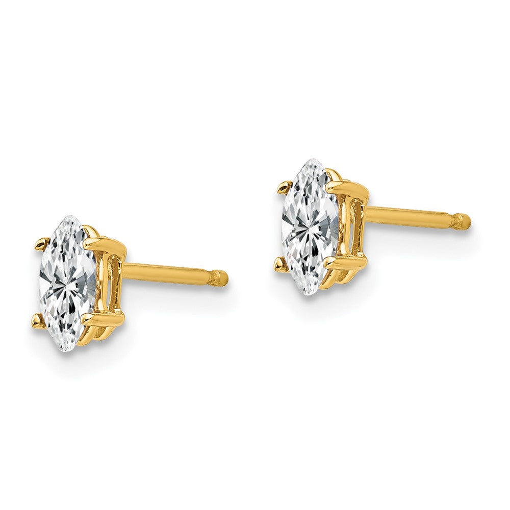 Marquise Cubic Zirconia Post Earrings - WBC