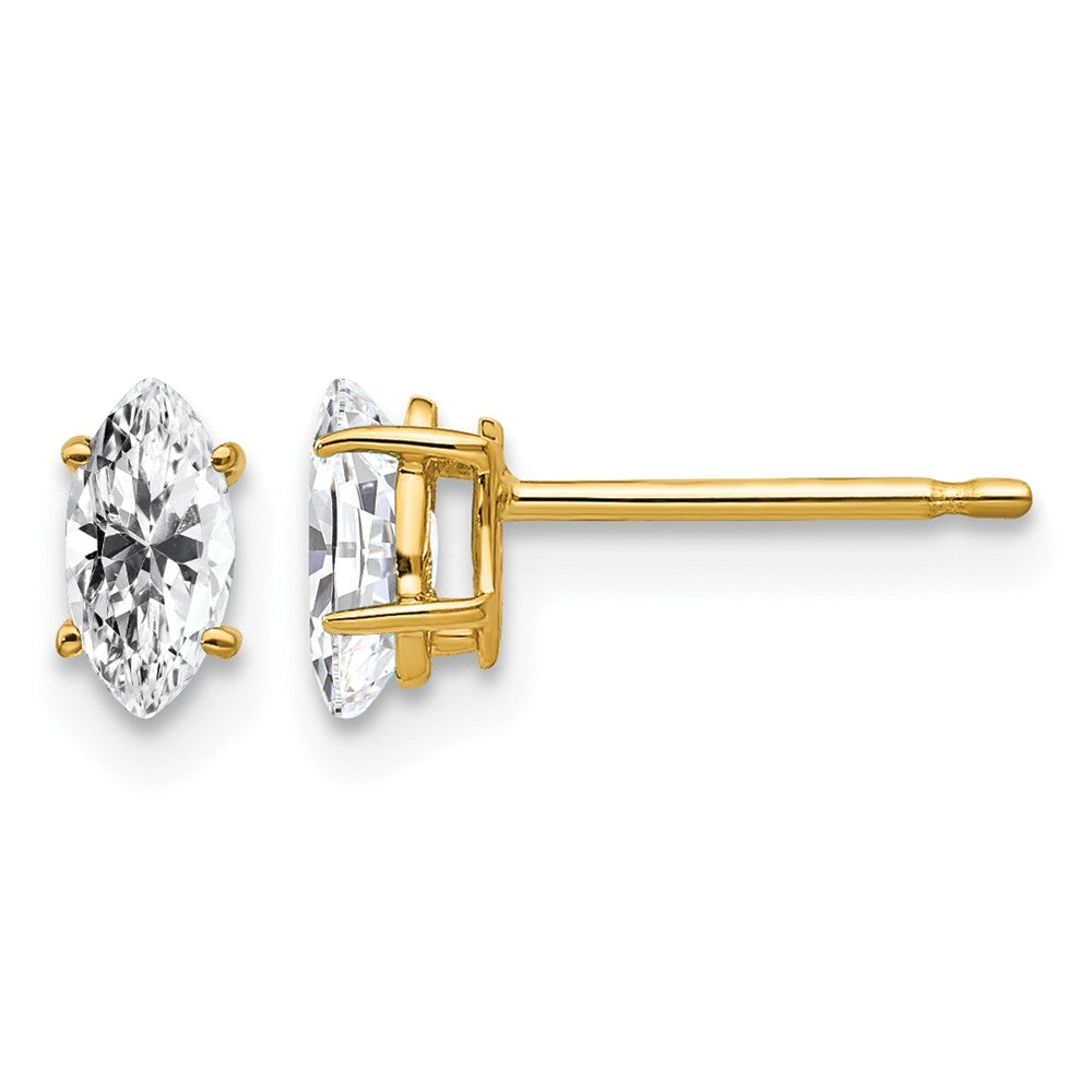 Marquise Cubic Zirconia Post Earrings - WBC