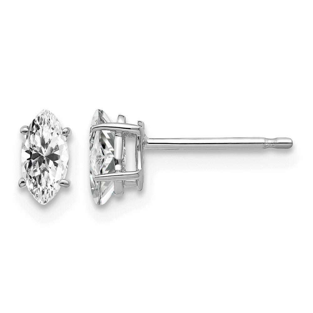 Marquise Cubic Zirconia Post Earrings - WBC