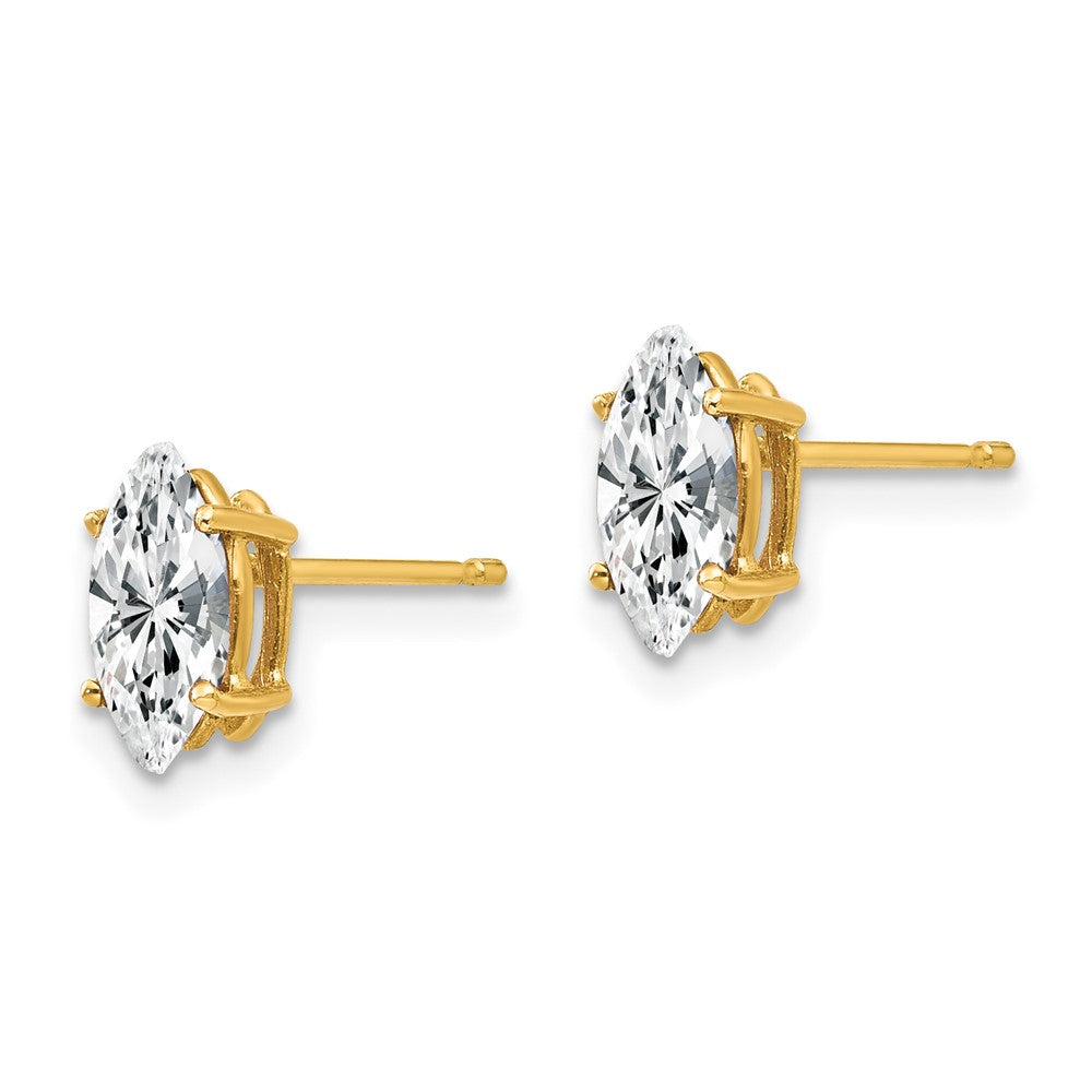 Marquise Cubic Zirconia Post Earrings - WBC
