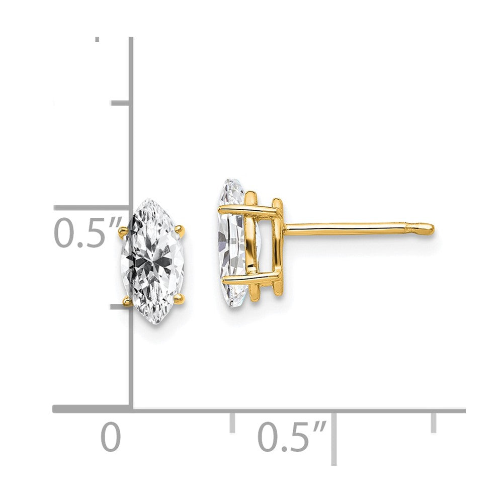Marquise Cubic Zirconia Post Earrings - WBC