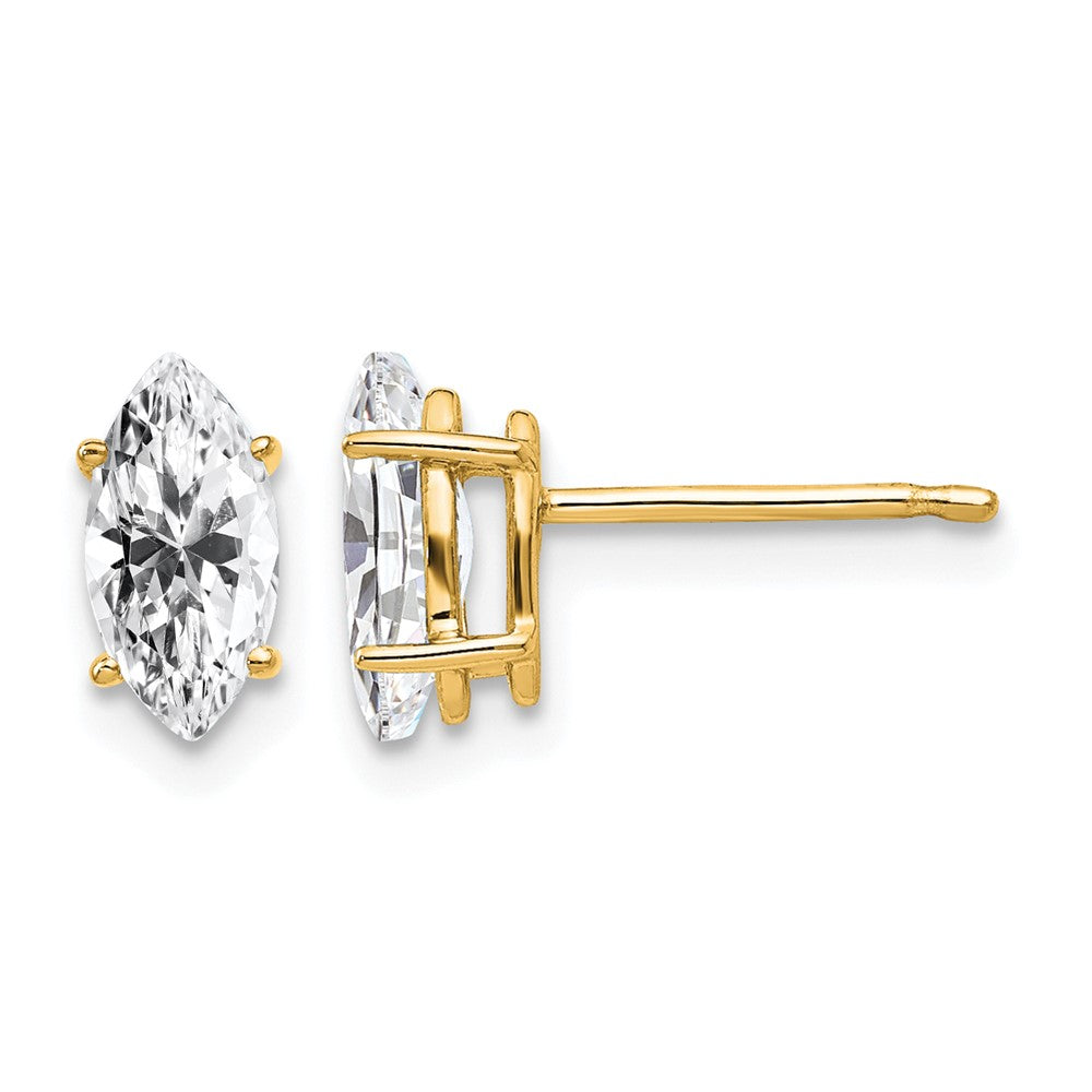 Marquise Cubic Zirconia Post Earrings - WBC
