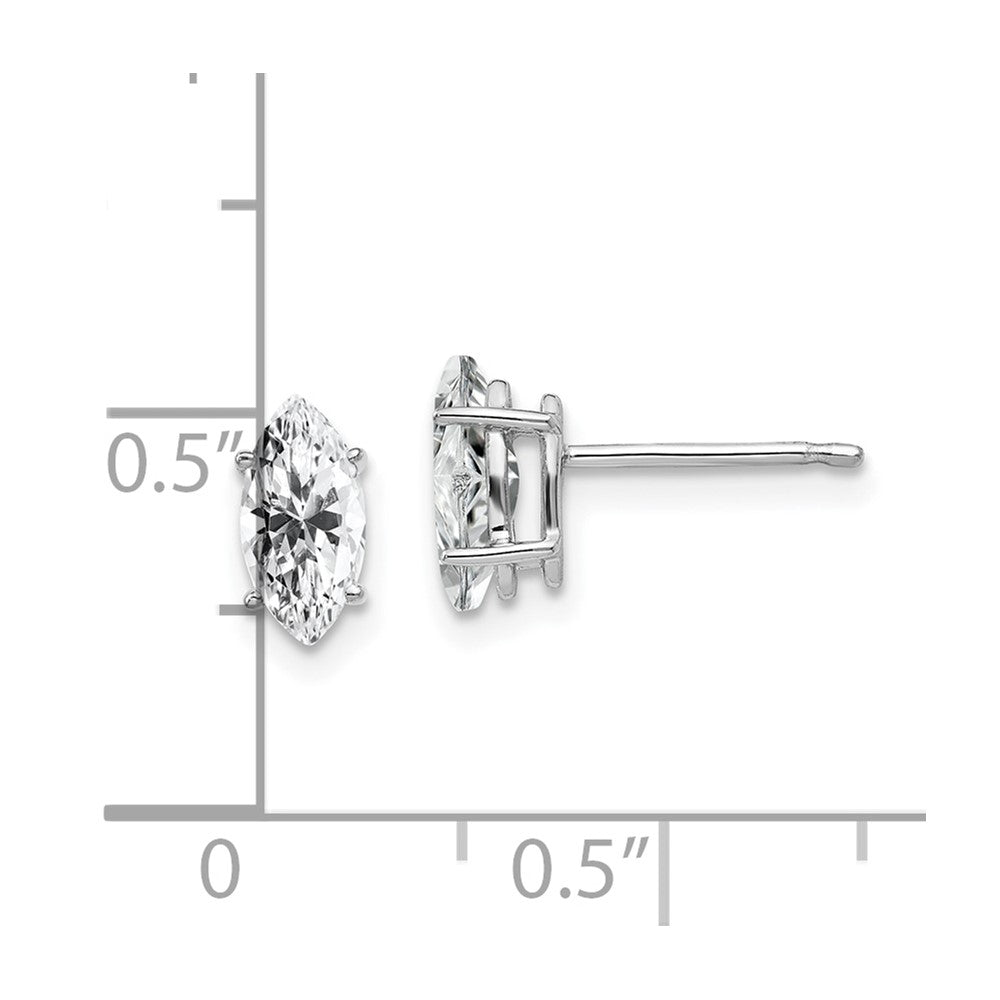 Marquise Cubic Zirconia Post Earrings - WBC
