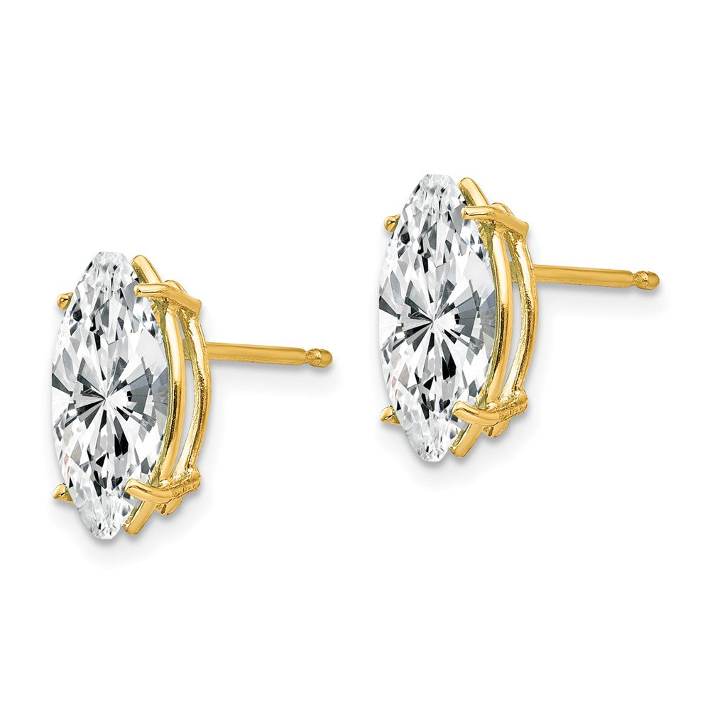 Marquise Cubic Zirconia Post Earrings - WBC