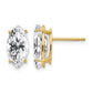 Marquise Cubic Zirconia Post Earrings - WBC