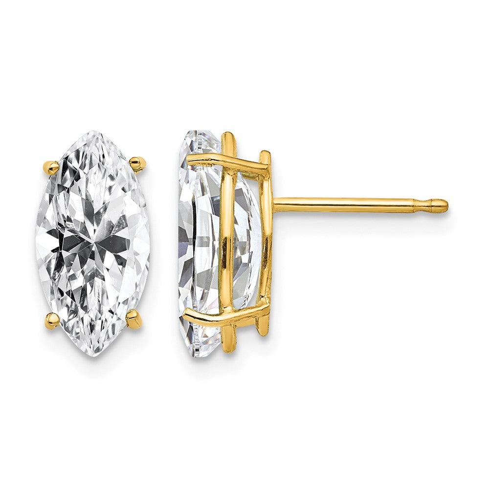Marquise Cubic Zirconia Post Earrings - WBC