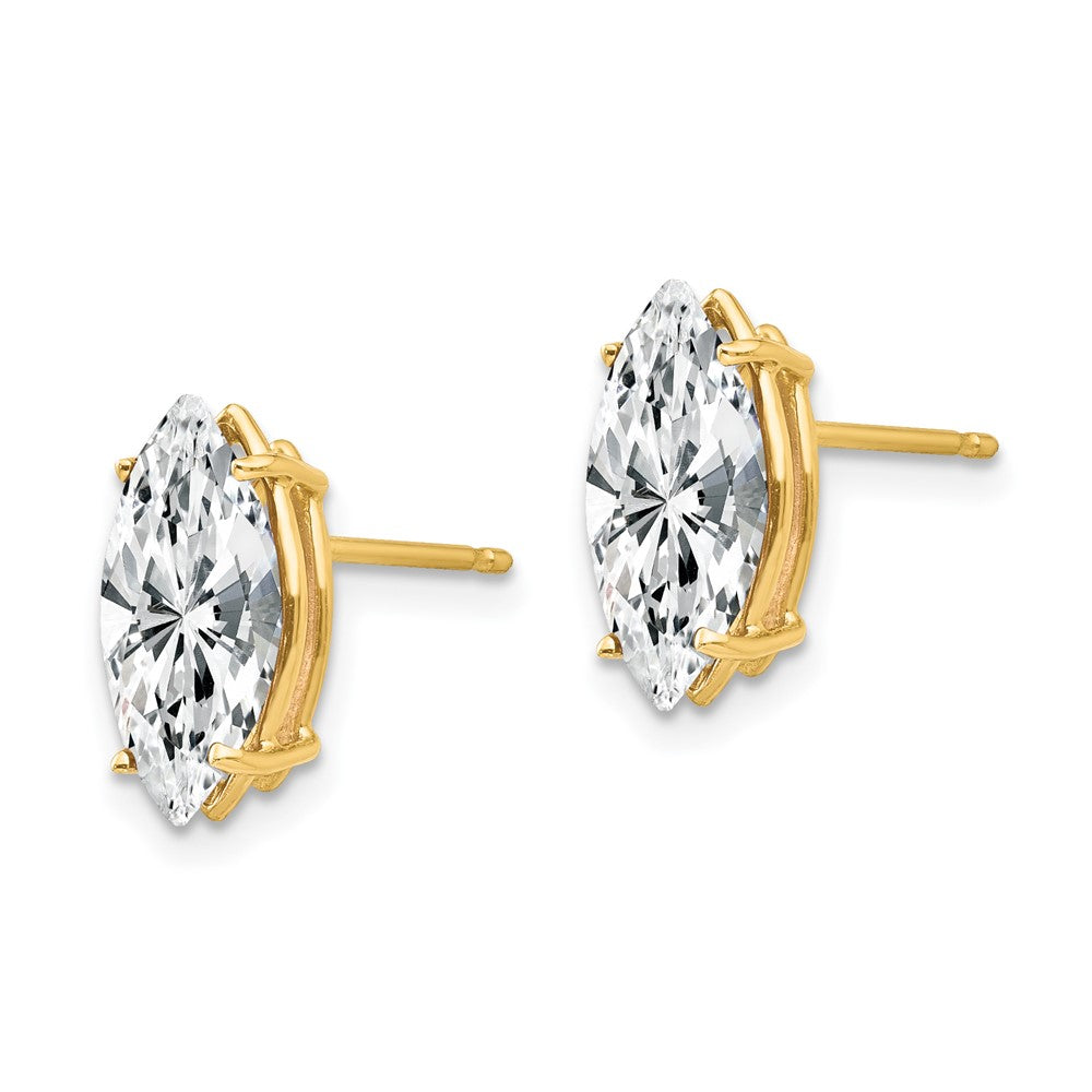Marquise Cubic Zirconia Post Earrings - WBC