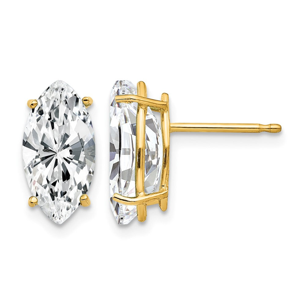 Marquise Cubic Zirconia Post Earrings - WBC