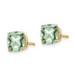 Cushion Green Quartz Post Earrings - WBC