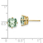 Cushion Green Quartz Post Earrings - WBC
