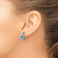 Trillion Blue Topaz and Topaz -X- Post Earrings - WBC