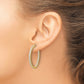 2.9 carat Diamond In/Out Oval Hoop w/Safety Clasp Earrings - WBC