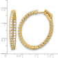 2.9 carat Diamond In/Out Oval Hoop w/Safety Clasp Earrings - WBC
