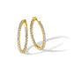 2.9 carat Diamond In/Out Oval Hoop w/Safety Clasp Earrings - WBC