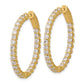 3.1 carat Diamond In/Out Oval Hoop w/Safety Clasp Earrings - WBC