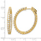 3.1 carat Diamond In/Out Oval Hoop w/Safety Clasp Earrings - WBC