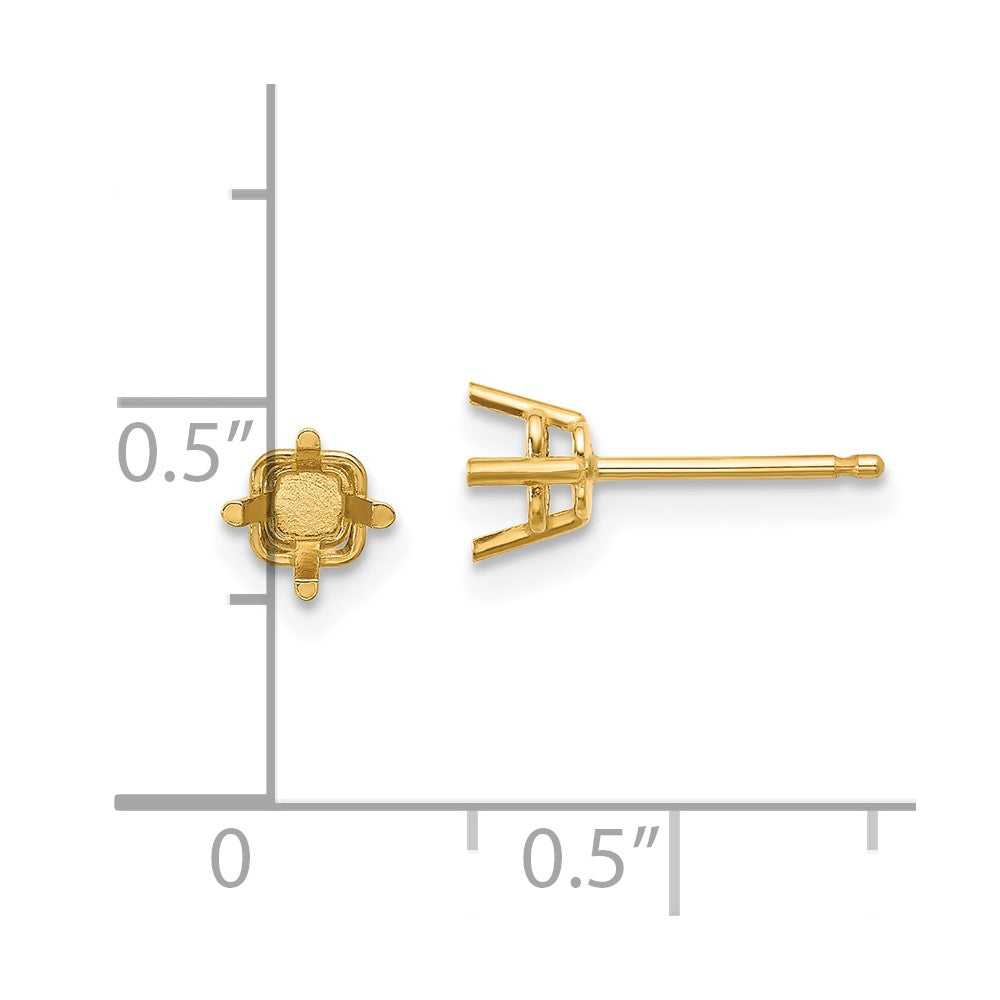 Square Post Earring Mountings - WBC