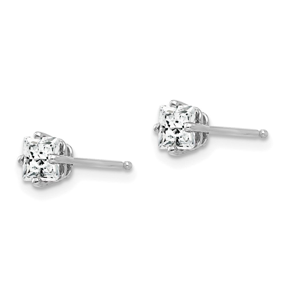 Princess-cut Cubic Zirconia Post Earrings - WBC