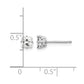 Princess-cut Cubic Zirconia Post Earrings - WBC