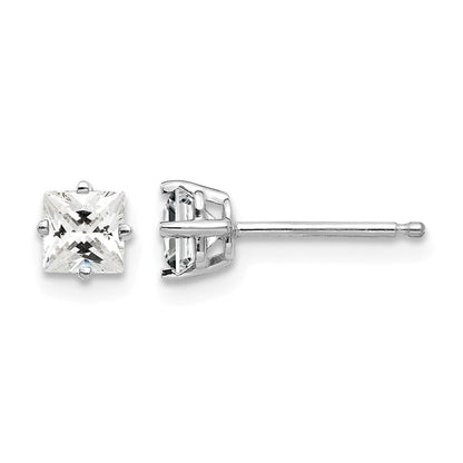 Princess-cut Cubic Zirconia Post Earrings - WBC