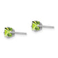 Square Step-Cut Peridot Post Earrings - WBC