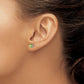 Square Step-Cut Peridot Post Earrings - WBC