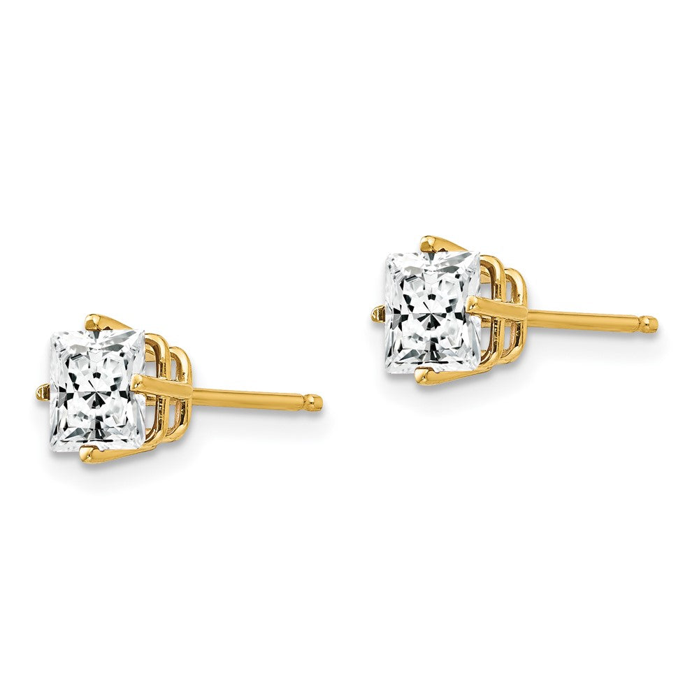 Princess-cut Cubic Zirconia Post Earrings - WBC