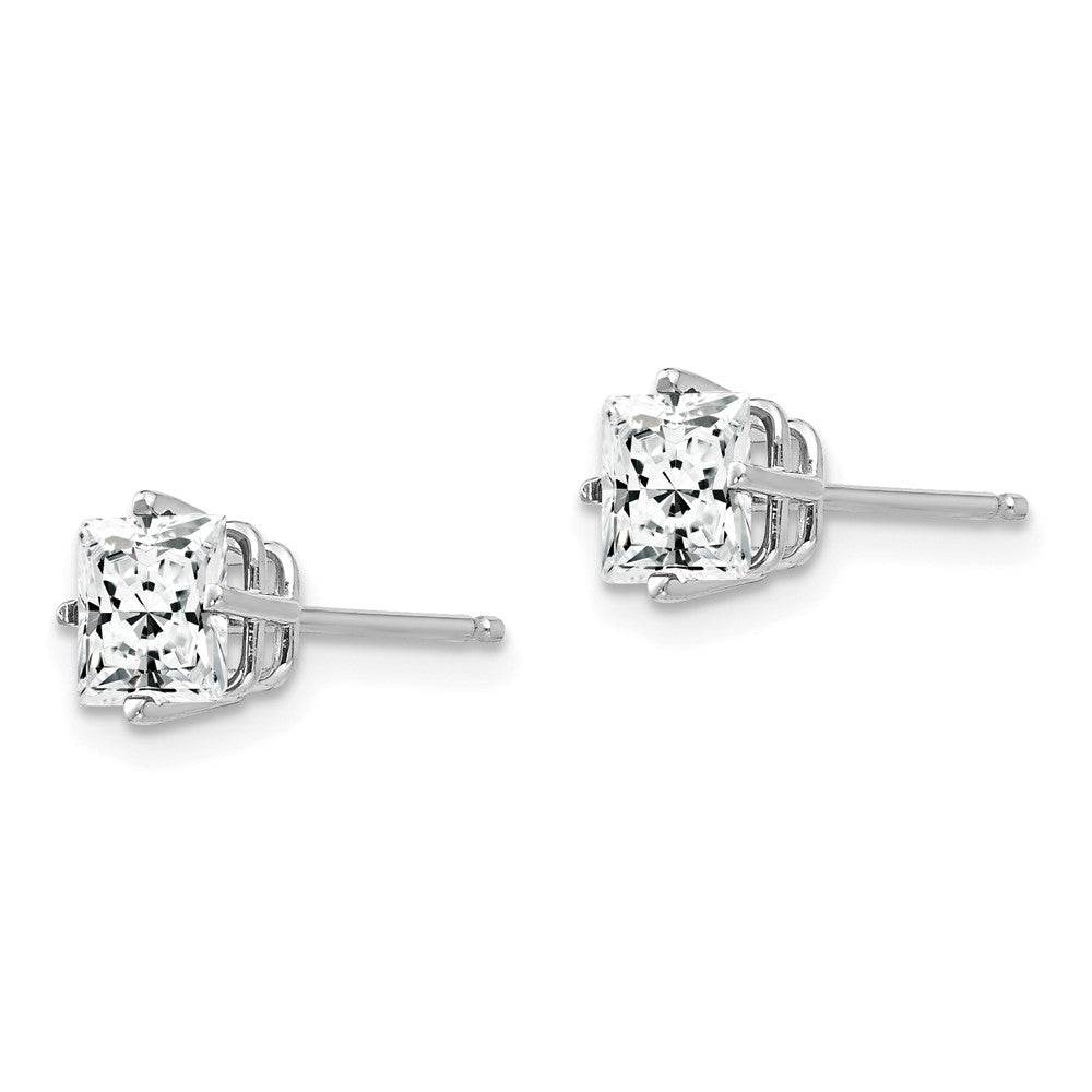 Princess-cut Cubic Zirconia Post Earrings - WBC