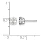 Princess-cut Cubic Zirconia Post Earrings - WBC