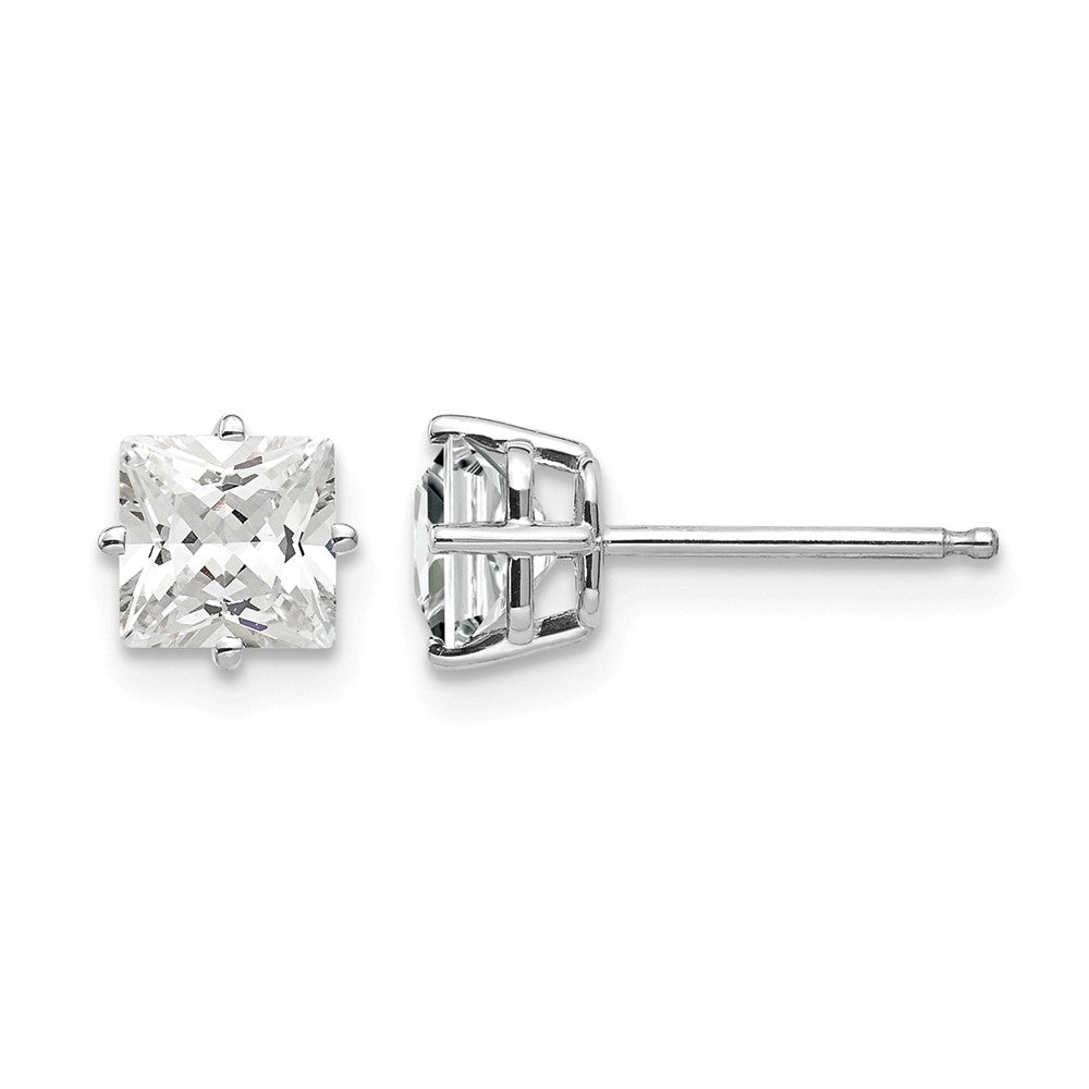 Princess-cut Cubic Zirconia Post Earrings - WBC