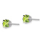 Square Step-Cut Peridot Post Earrings - WBC