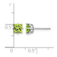 Square Step-Cut Peridot Post Earrings - WBC