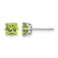 Square Step-Cut Peridot Post Earrings - WBC