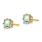 Square Checker-Cut Green Quartz Post Earrings - WBC
