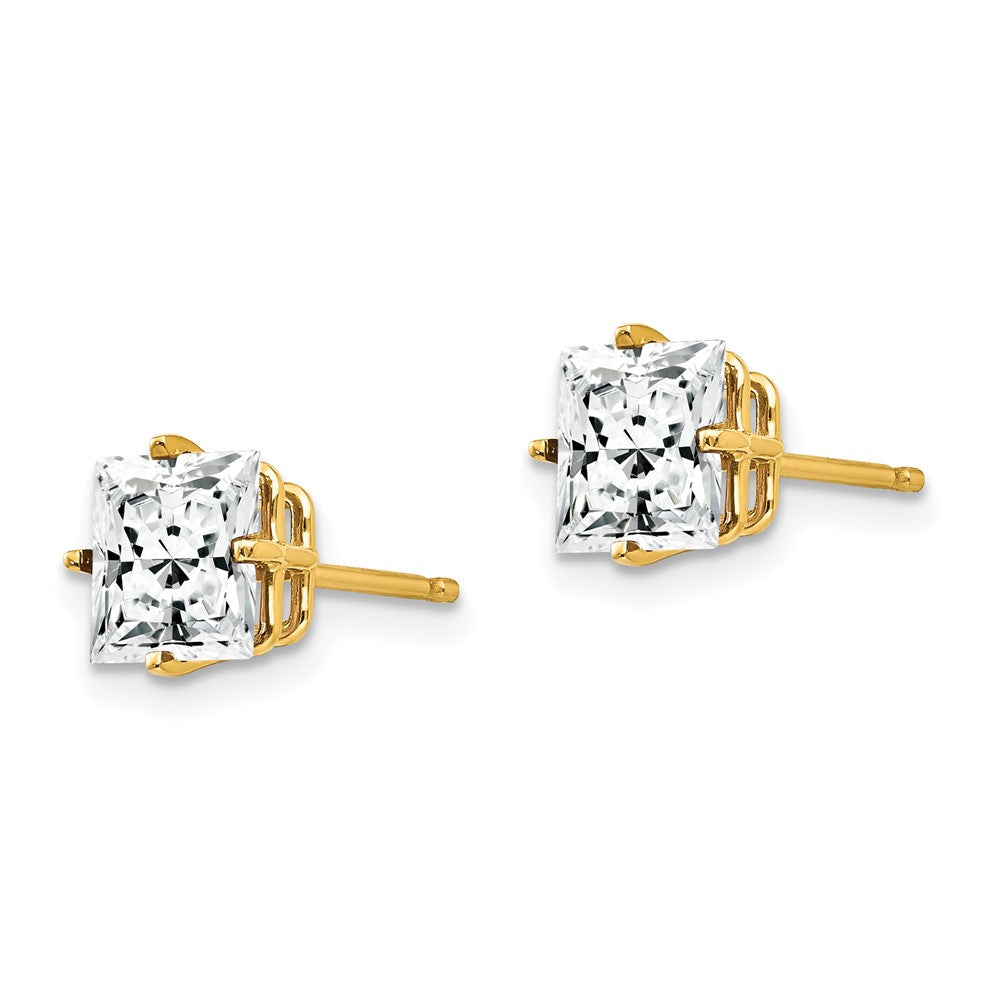 Princess-cut Cubic Zirconia Post Earrings - WBC