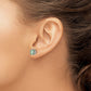 Square Green Quartz Post Earrings - WBC