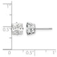Princess-cut Cubic Zirconia Post Earrings - WBC