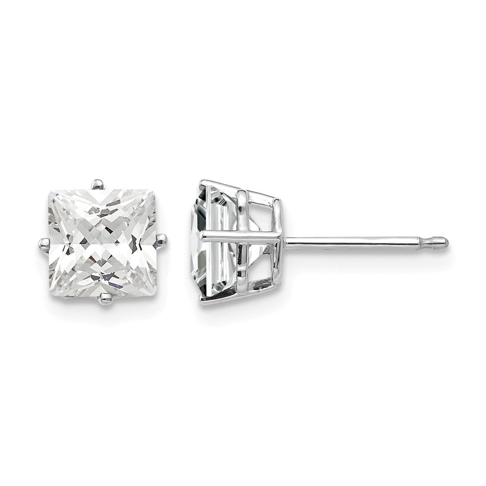 Princess-cut Cubic Zirconia Post Earrings - WBC
