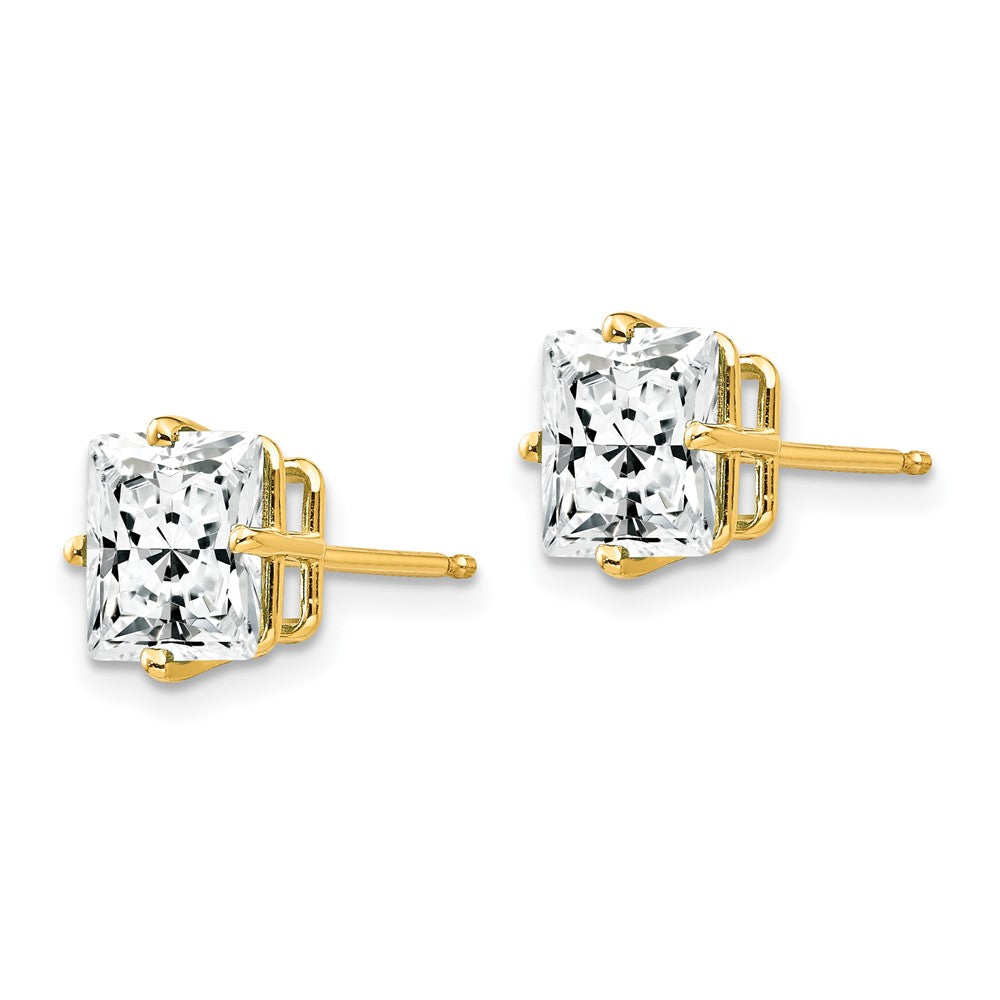 Princess-cut Cubic Zirconia Post Earrings - WBC