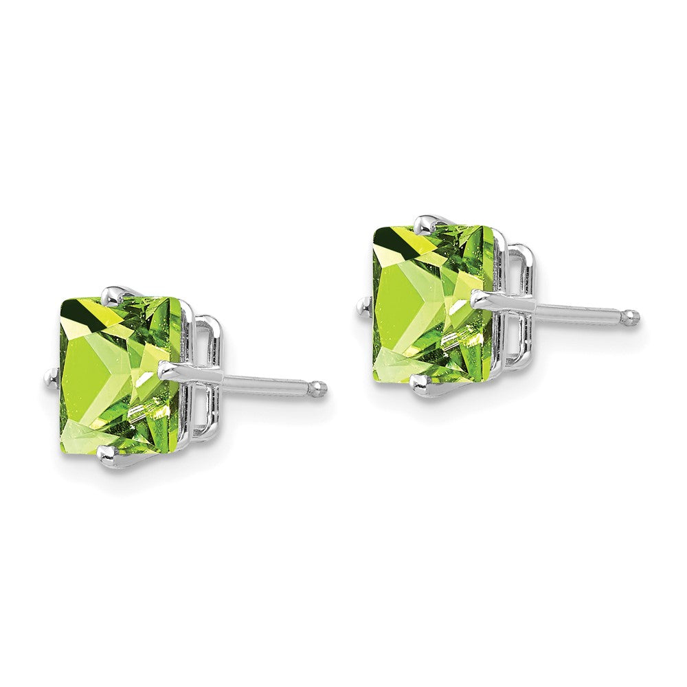 Princess-cut Peridot Post Earrings - WBC