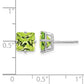 Princess-cut Peridot Post Earrings - WBC