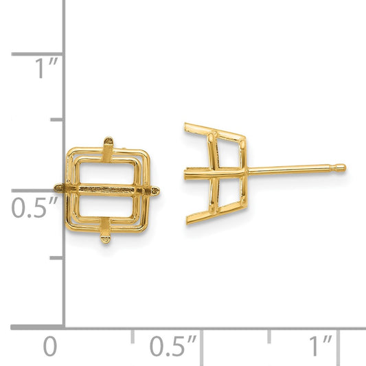 Square Earring Mountings - WBC