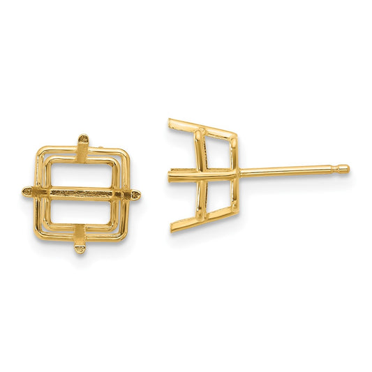 Square Earring Mountings - WBC