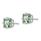 4-Prong Princess Green Quartz Post Earrings - WBC